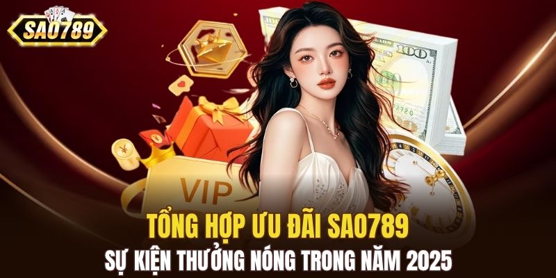 Tổng hợp ưu đãi SAO789, sự kiện thưởng nóng trong năm 2025